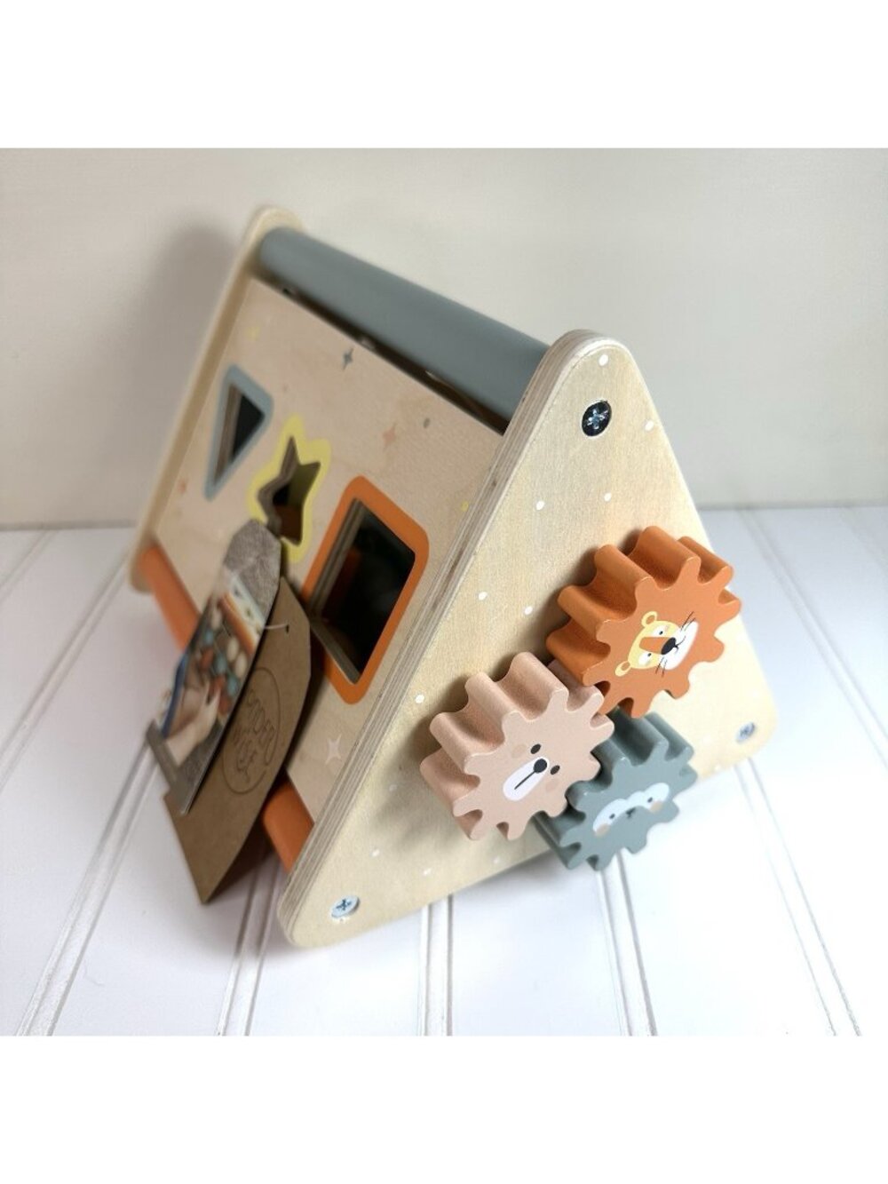 Wonder & Wise Playful Triangle Wood Learning Toy Wooden Infant Toddler Kids NWT